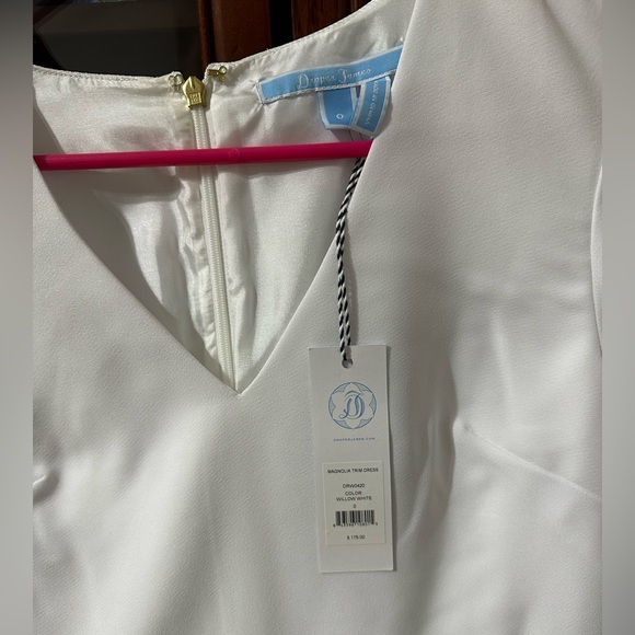 Rare Draper James Magnolia Trim White Dress - Picture 2 of 5